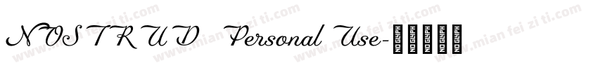 NOSTRUD   Personal Use字体转换